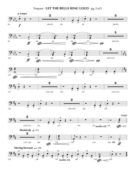 Let The Bells Ring Loud Choral Anthem Satb Timpani Sheet Music Pdf