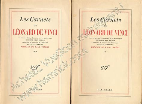 Amazon Les carnets de Léonard de Vinci En deux volumes Nrf