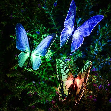 Garden Solar Lights Kearui Patio Automatic Color Changing Butterfly ...