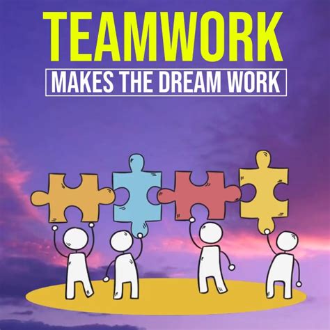 Teamwork Slogan Social Media Template Postermywall