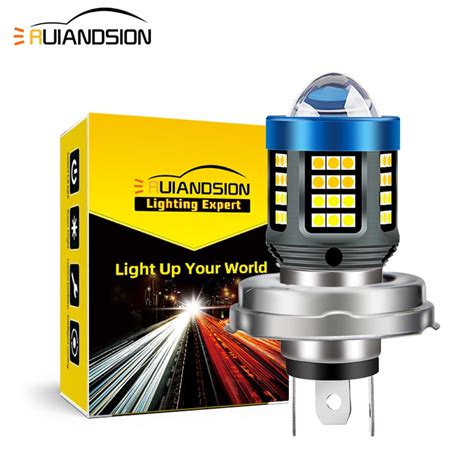 Ruiandsion P T Led Motorcycle Headlight Adjustable White And Yellow