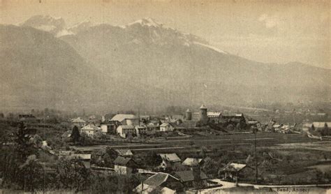 Bonneville 74 BONNEVILLE VUE GENERALE ET MONTAGNE DE COUX Carte