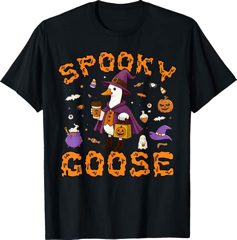 Hot Kiraa Tee With Spooky Goose Funny Coffee Halloween Witch Women S 5Xl T Shirt Walmart