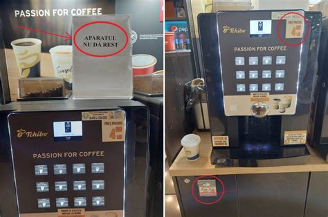 GALERIE FOTO Un tonomat de cafea din Tom Carrefour înghite banii