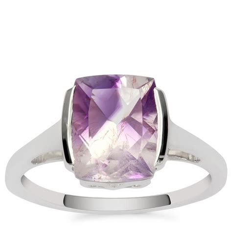 Cts Hourglass Amethyst Sterling Silver Ring Gemporia