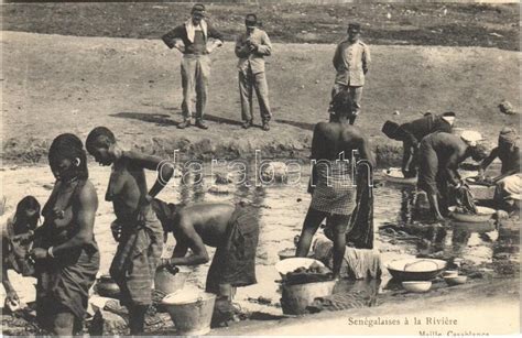 Dakar Senegalaises A La Riviere Senegalese Folklore Half Nude Women Washing In The River