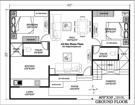 30x40 House Design East Facing - New House Plan