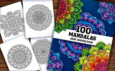 100 Mandalas A Mandala Coloring Book For Adults With Beautiful Mandala