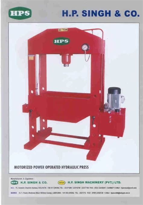 Hp Red Hydraulic Power Press Machine V Lpm At Rs In