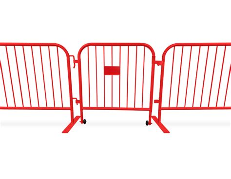 Small Red Steel Barricade Gate 3ft Length