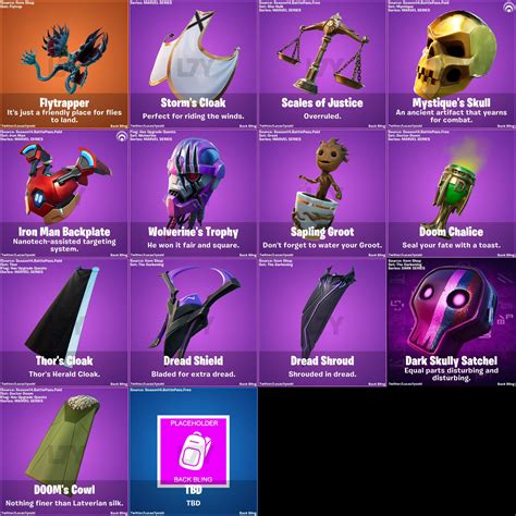 All Skins Back Blings Harvesting Tools Emotes Sprays And Cosmetics