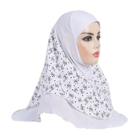 Muslim Women Turban Hijab Pull On Shawl Instant One Piece Amira Wrap