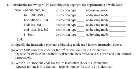 Solved Consider The Following Mips Assembly Code Segment Chegg