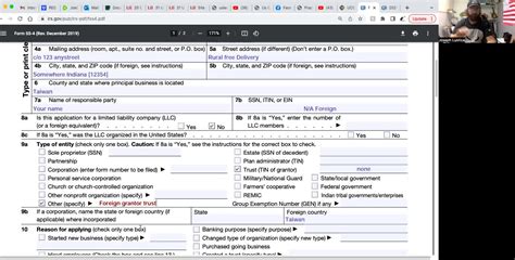 How To Get The 98 Ein Number Foreign Grantor Trust