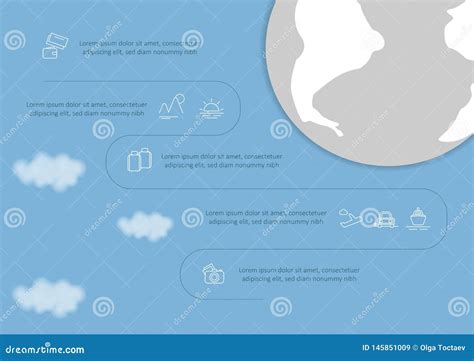 Viaje Y Turismo Infographic Fij Con Las Cartas Y Otros Elementos