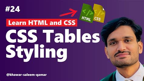 24 Css Tables Learn Html And Css Beginner To Pro Faster Youtube