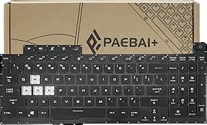 Amazon PAEBAI Teclado de repuesto para portátil RGB