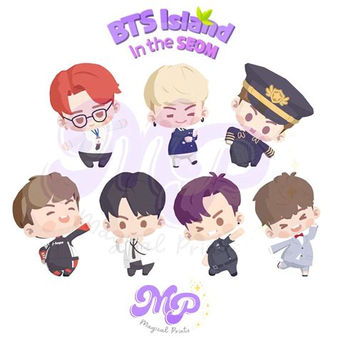 Bts Island In The Seom Dope Digital Stickers Png Files Etsy