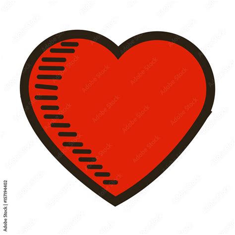 Love Heart Romantic Feeling Emotion Image Vector Illustration Stock