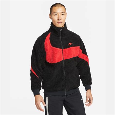 พรอมสง Nike Sportswear Swoosh Full Zip Reversible Boa Jacket สแดง