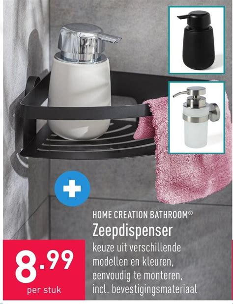 Home Creation Bathroom Zeepdispenser Per Stuk Promotie Bij Aldi