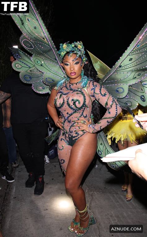 Megan Thee Stallion Sexy Seen Showing Off Her Hot Body At Her Halloween Party In Los Angeles