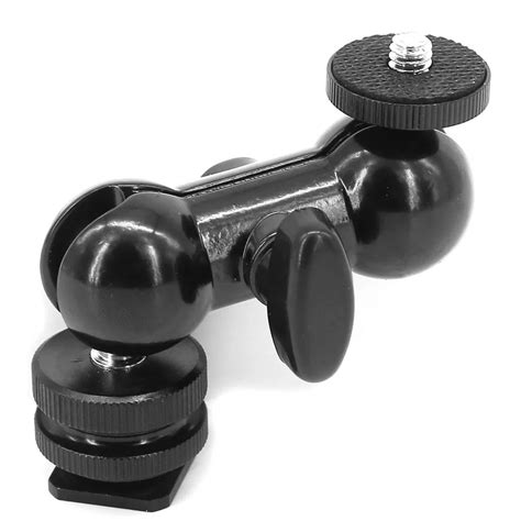 Factory Direct Wholesale Magic Arm Adapter Double Ball Head With Hot Shoe Mount For Camera