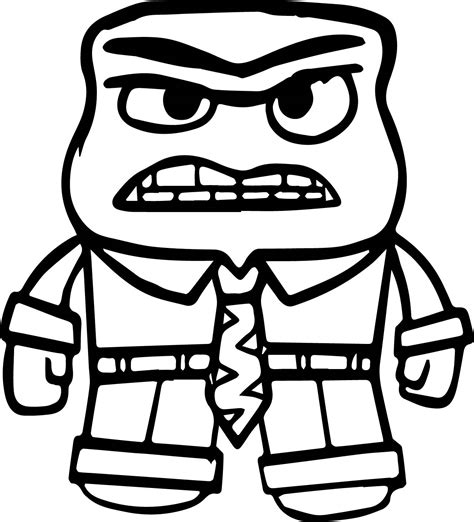 Anger Character Front View Coloring Page Wecoloringpage