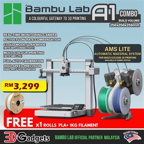 Bambu Lab A1 A1 Combo Ams Fdm 3d Printer 3d Gadgets Malaysia