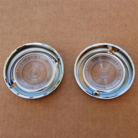 Datsun Roadster Parking Lamp Lenses Clear Pair 1963 69 NOS