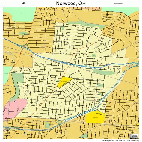 Norwood Ohio Street Map 3957386