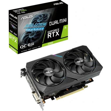 Видеокарта ASUS GeForce RTX2060 6144Mb DUAL OC MINI (DUAL-RTX2060-O6G ...