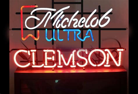 Michelob Ultra Clemson Neon Sign Neon Light Diy Neon Signs