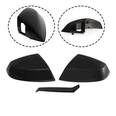 For 2018 2024 Audi Q5 Sq5 Q7 Sq7 Black Side Mirror Cover Caps W Lane Assist Ebay