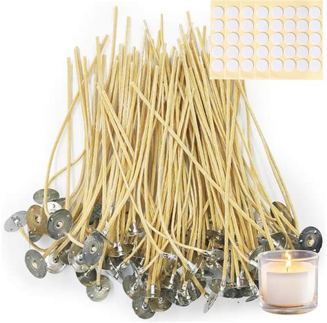 Amazon Ziosxin 100pcs Hemp Wicks 100pcs Wick Stickers Organic