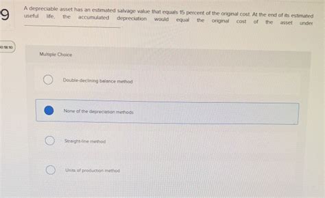 Solved A Depreciable Asset Has An Estimated Salvage Value Chegg