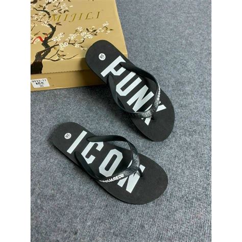 Mua Dép Tông Nam DSQ Chữ ICON Cao Cấp Hot Hè 2022 Dép Xỏ Ngón Nam Nữ Mẫu Mới Về SALE LỚN