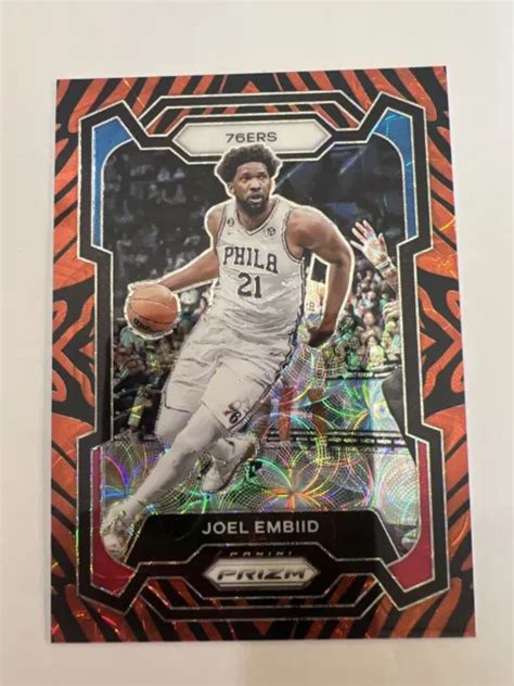 Panini Prizm Joel Embiid Custodia Scelta A Righe Tigre Hit