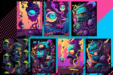 ArtStation - Psychedelic poster set. Art. | Artworks