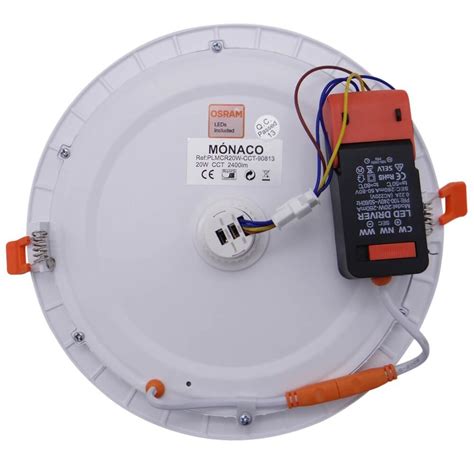 Placa LED Circular 20W Con Detector De Movimiento CCT OSRAM CHIP