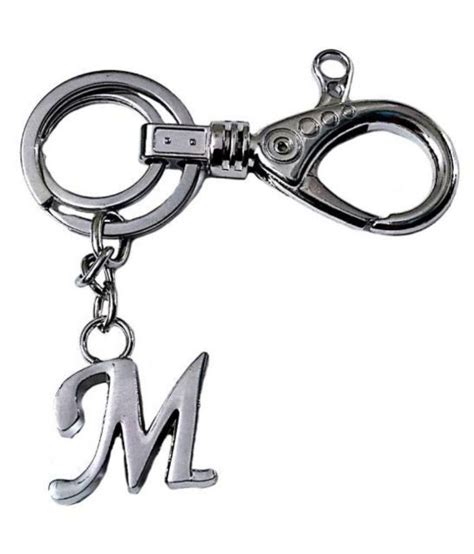 Parrk M Letter Hook Silver Metal Keychain Buy Online At Low Price In