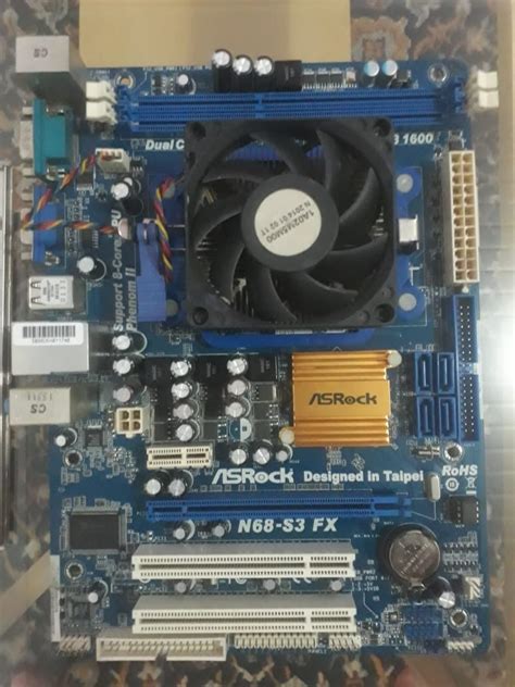 Placa Mãe Asrock N68 S3 Fx Am3 Proc Athlon 2 Mercado Livre