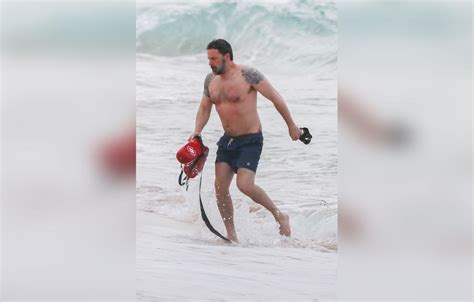 Ben Affleck Sports Back Tattoo