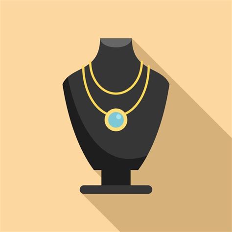 Premium Vector Shop Jewelry Dummy Icon Flat Vector Fashion Bust Pearl