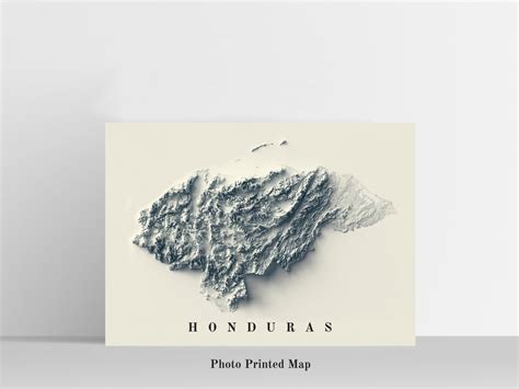 Honduras 2D Relief Map – Think About Maps