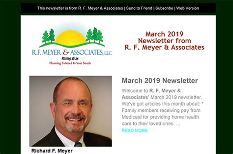 March Newsletter Available R F Meyer And Associates Elder Law