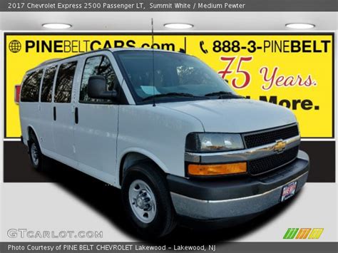 Summit White 2017 Chevrolet Express 2500 Passenger LT Medium Pewter