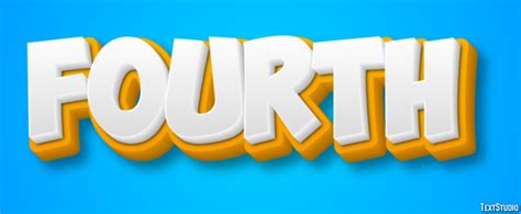 Fourth Text Effect and Logo Design Word