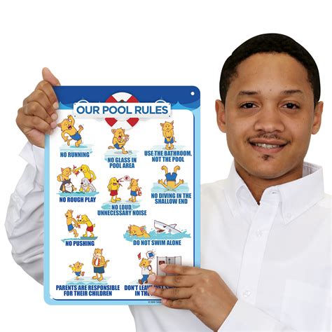 Our Pool Rules Sign for Recreational Swimming Pool Areas, SKU: S2-4365