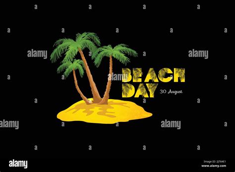 International Beach Day August 30 Beach Day Vector Logos Beach